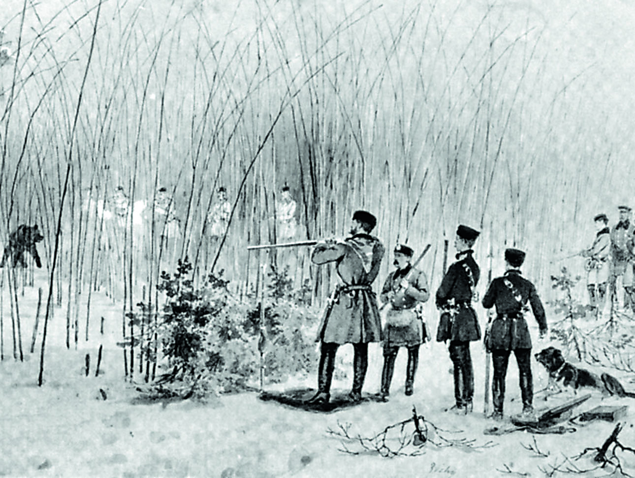 Изображение Александр II на на своем номере во время охоты. Фото из архива автора. 