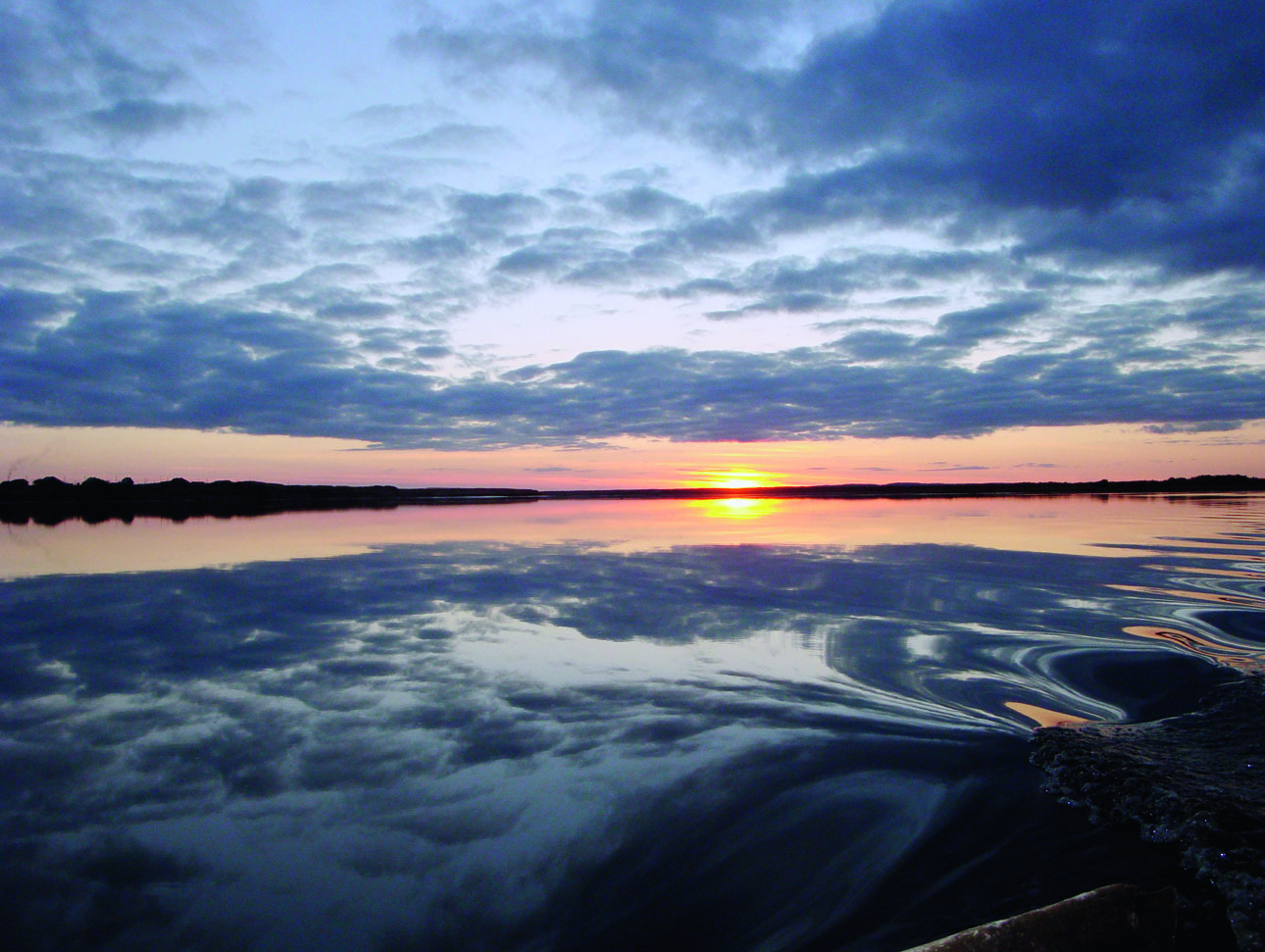 Изображение Закат на реке Варзуга. Фото автора. 