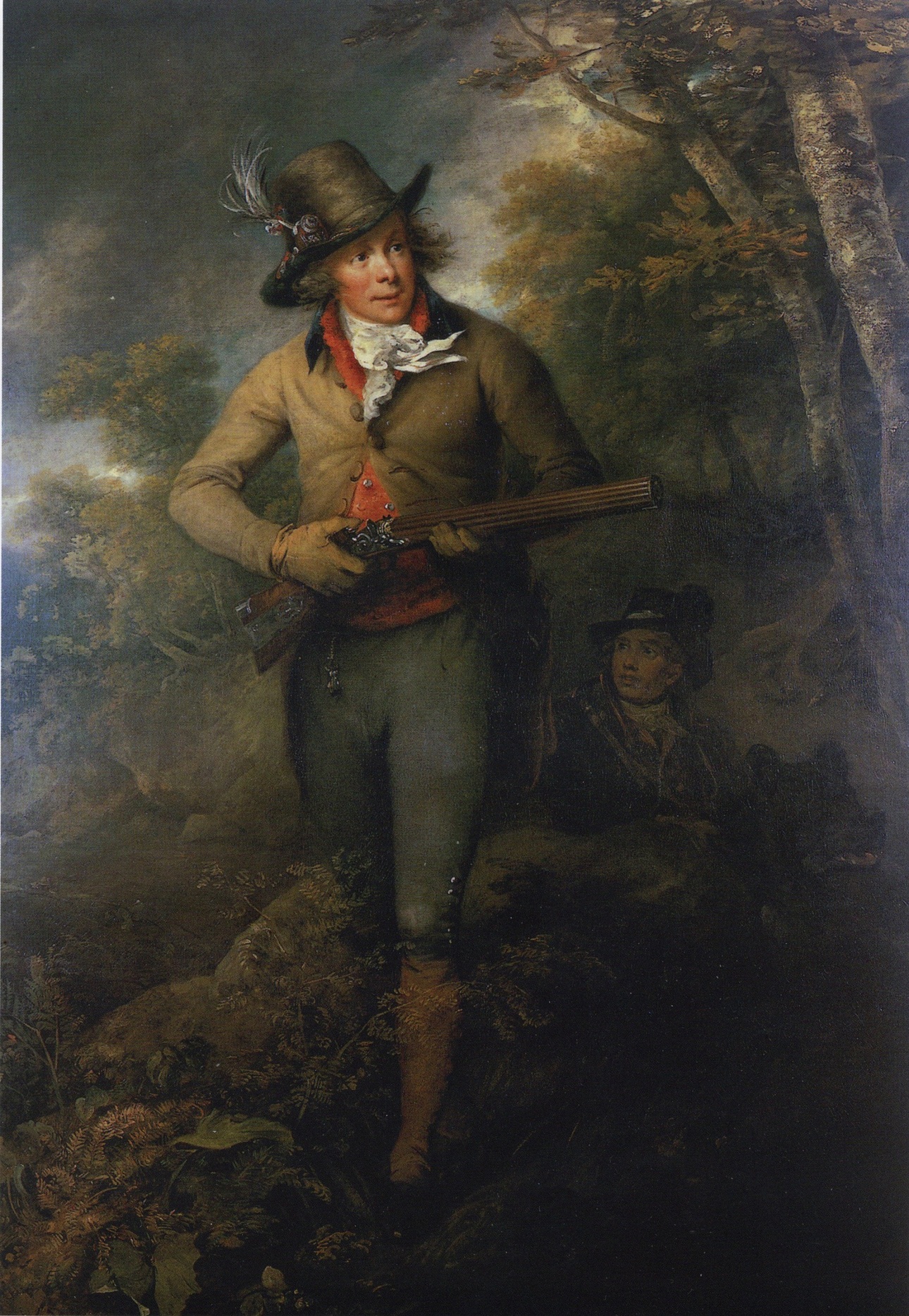 Изображение Рисунок 7. Английские художники Филипп Рейнагл и Сори Гилпин, 1796 г. Полковник Томас Торнтон на охоте с 9-ствольным охотничьим ружьём. 