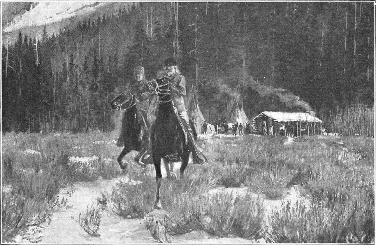 Изображение Коди выезжает из лагеря во время охоты и перегона скота в Скалистых горах в 1904 году. Фото: outdoorlife.com 