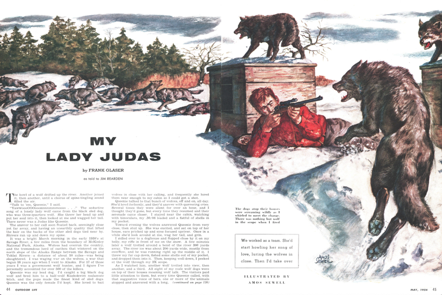 Изображение Иллюстрация их журнала Outdoor Life за май 1954 года 